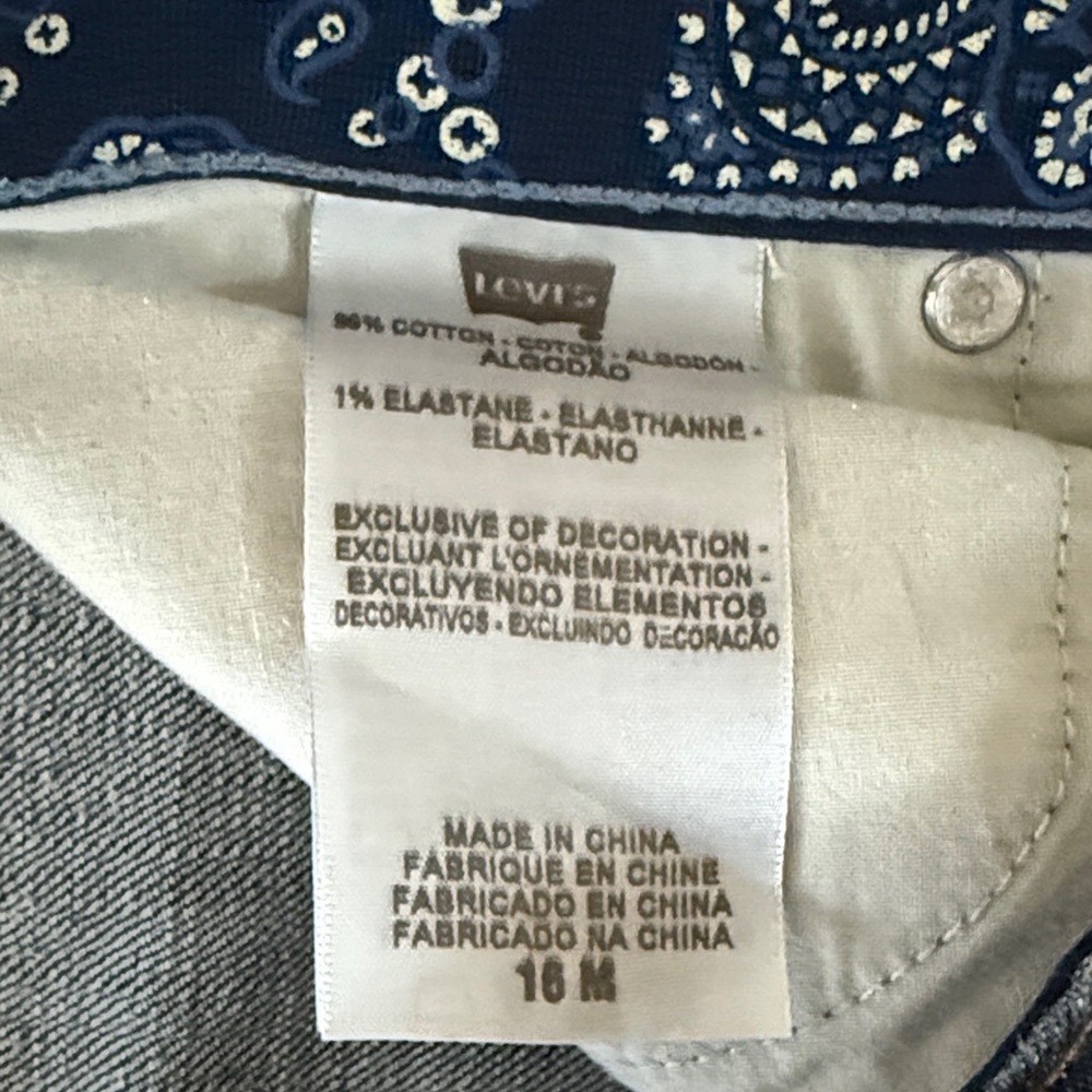 Levi Perfect Waist Straight Leg 525 Dark Blue Denim Jeans - Picture 4 of 9